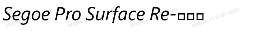 Segoe Pro Surface Re字体转换